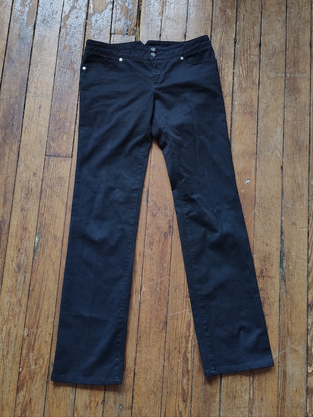Rare Y2K Vintage Roberto Cavalli Archive Black Pants Women 42 Small 4/6 Low Rise